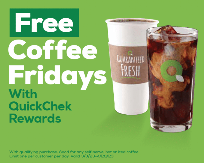 QuickChek Is Giving Away Free Coffee Every Friday In March And April